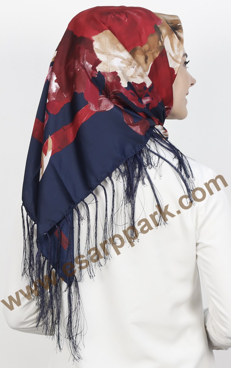 111-0018-01 PİRAMİT PÜSKÜLLÜ EŞARP