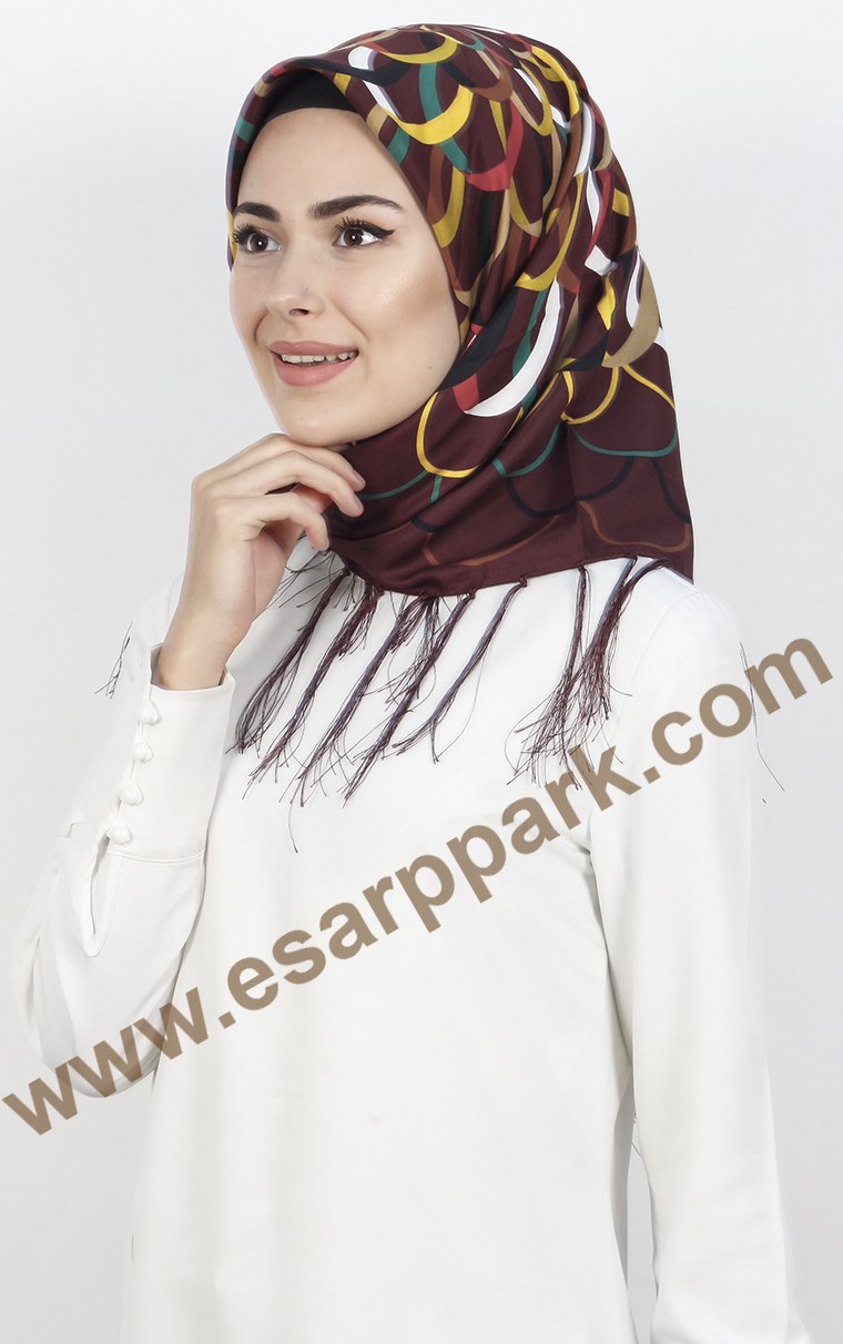 111-0022-07 PİRAMİT PÜSKÜLLÜ EŞARP