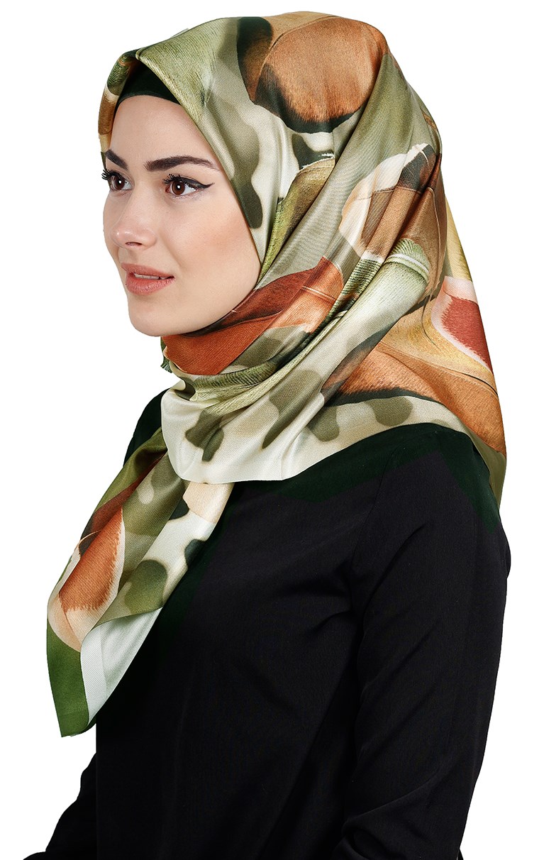 Piramit Tafta Dijital Eşarp 1911-9