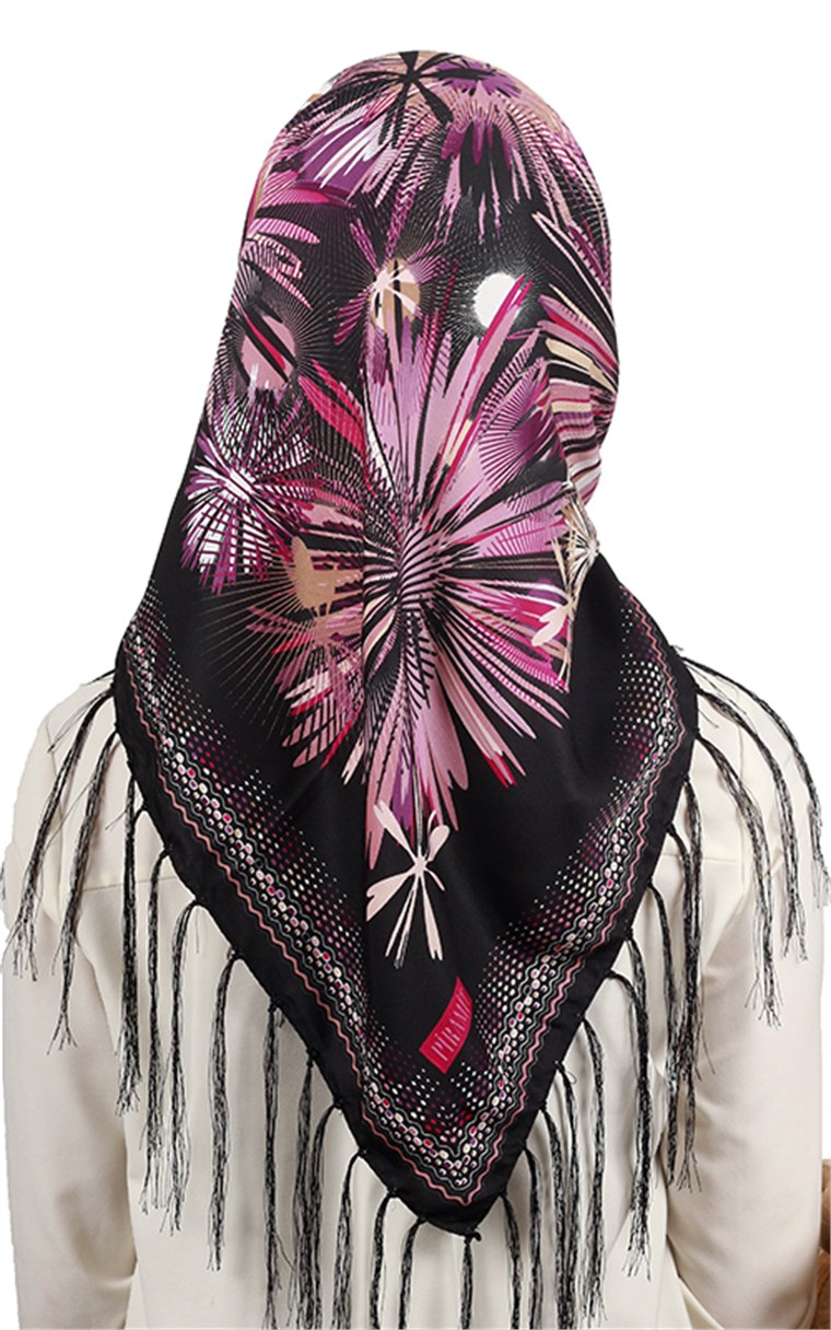 111-0020-06 PİRAMİT PÜSKÜLLÜ EŞARP