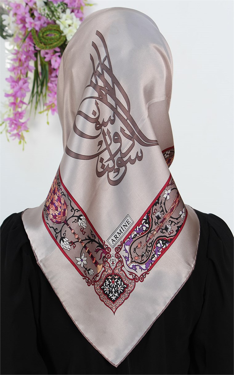 5552-09 ARMİNE İPEK VİZON BORDO