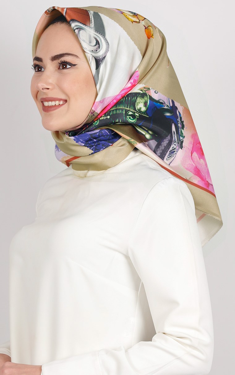 Piramit Tafta Dijital Eşarp 1922-3