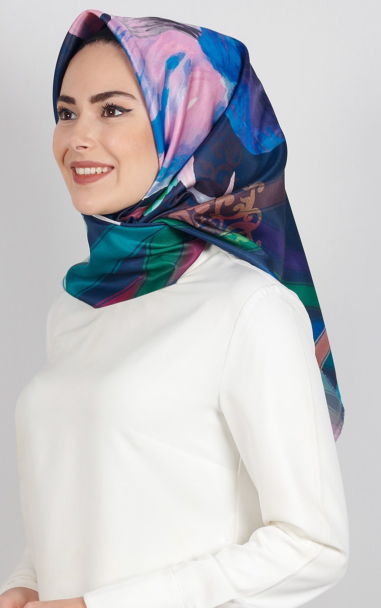 Piramit Tafta Dijital Eşarp 1924-11