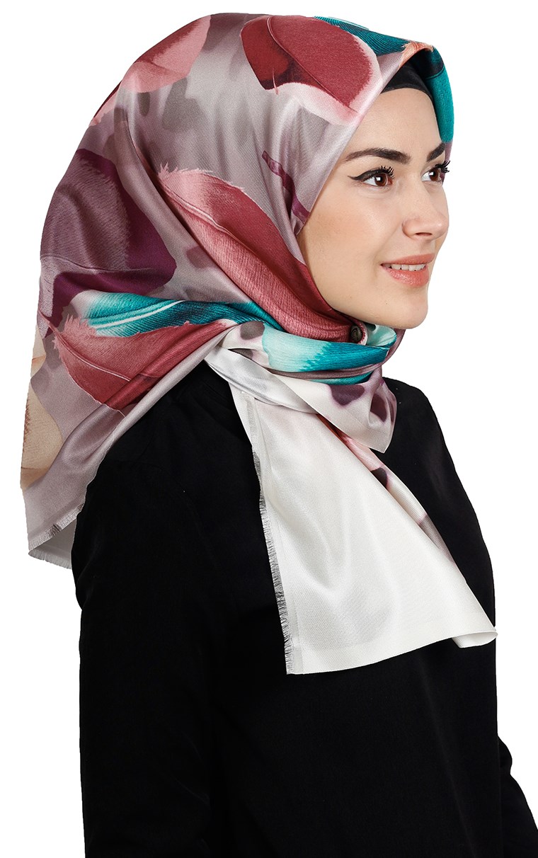 Piramit Tafta Dijital Eşarp 1911-7