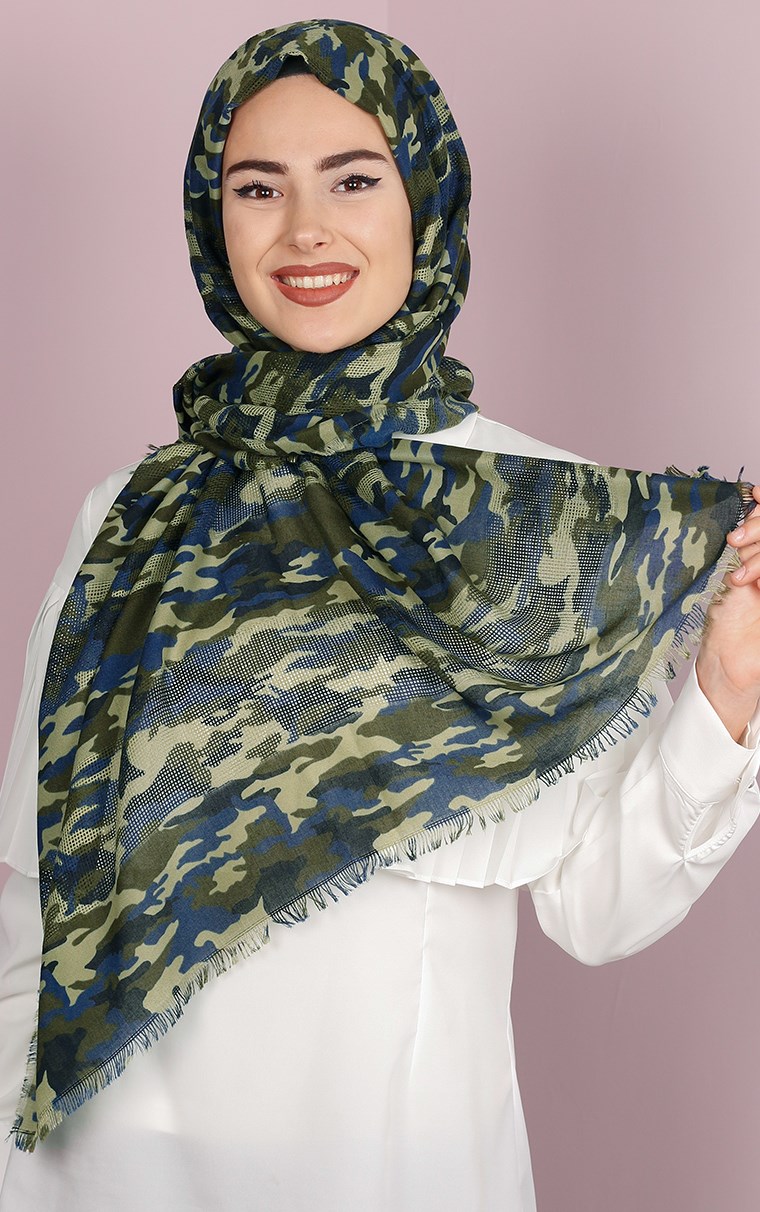 Akel Fileli Desenli Şal 180-8