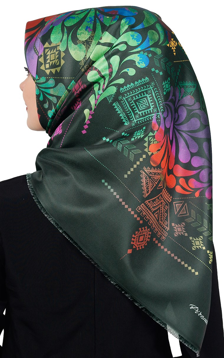 Piramit Tafta Dijital Eşarp 1915-11