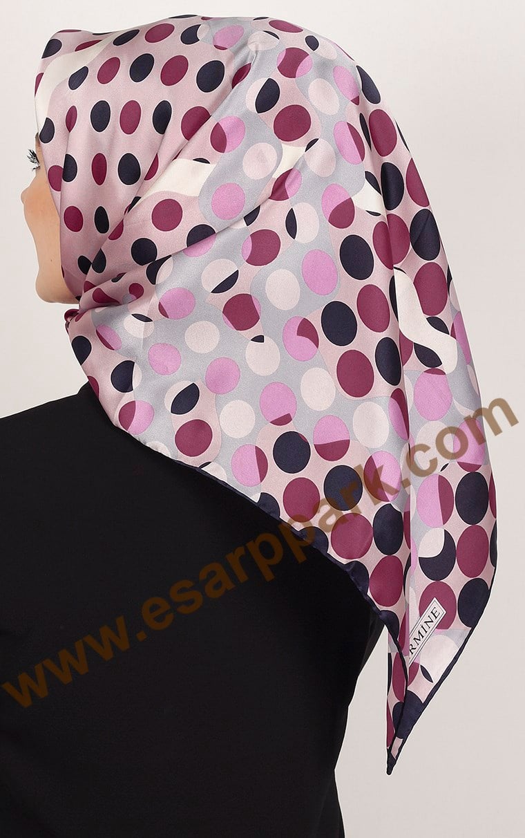 3637-4 ARMİNE İPEK PUDRA LACİVERT