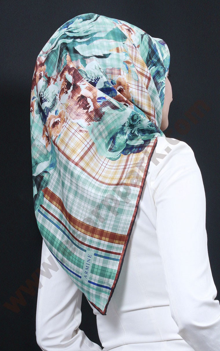 3866-8 ARMİNE İPEK MİNT KAHVE