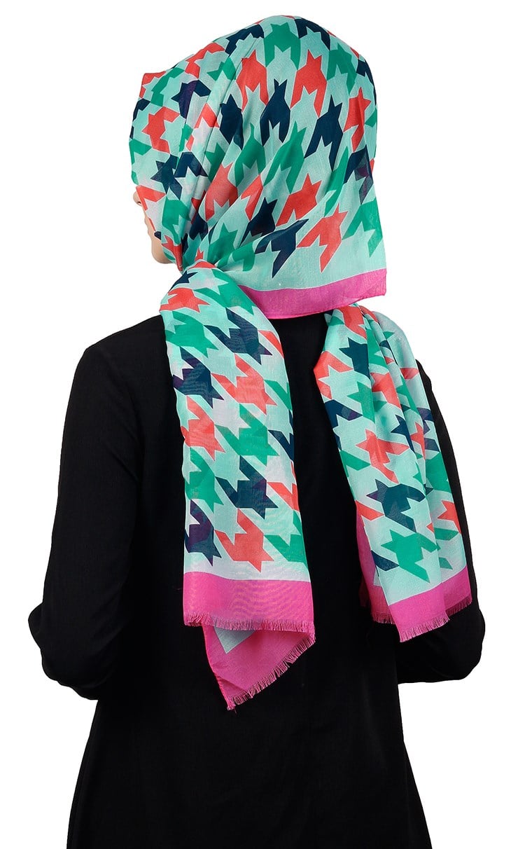 Pamuklu Desenli Şal 5671-1