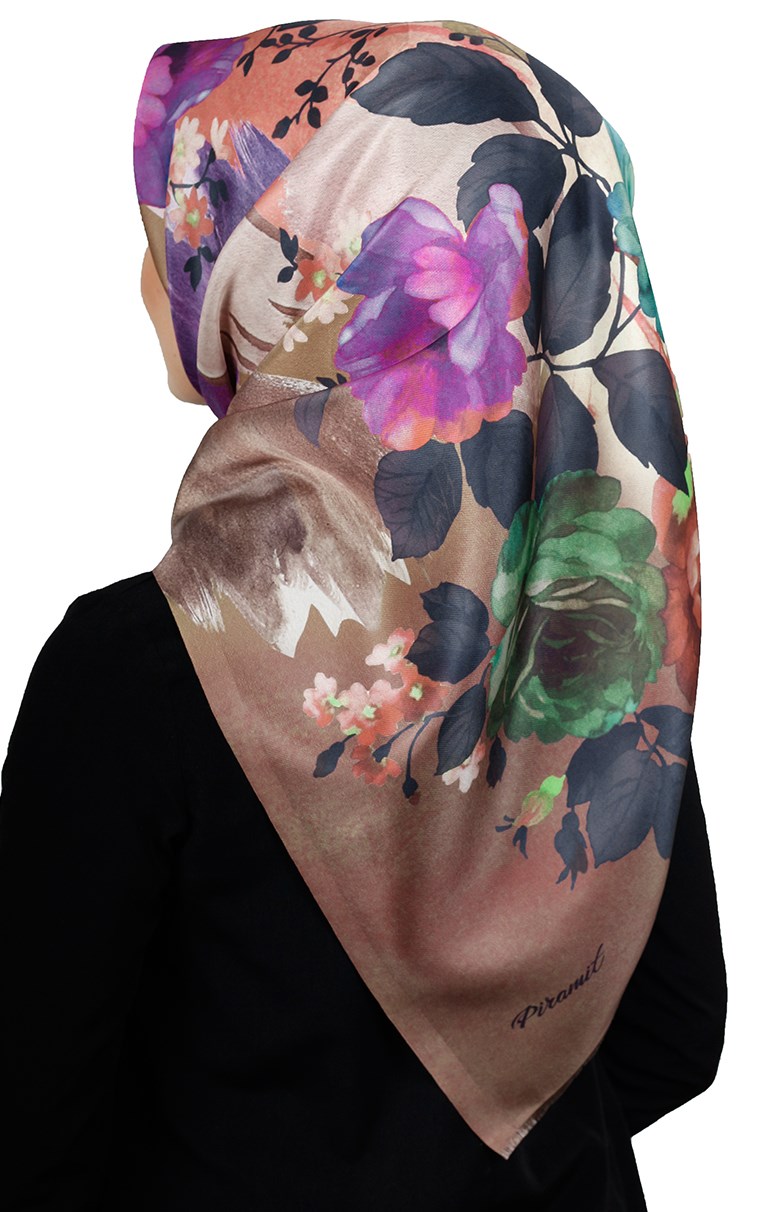 Piramit Tafta Dijital Eşarp 1912-4