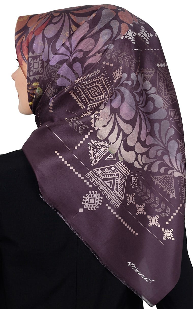 Piramit Tafta Dijital Eşarp 1915-10