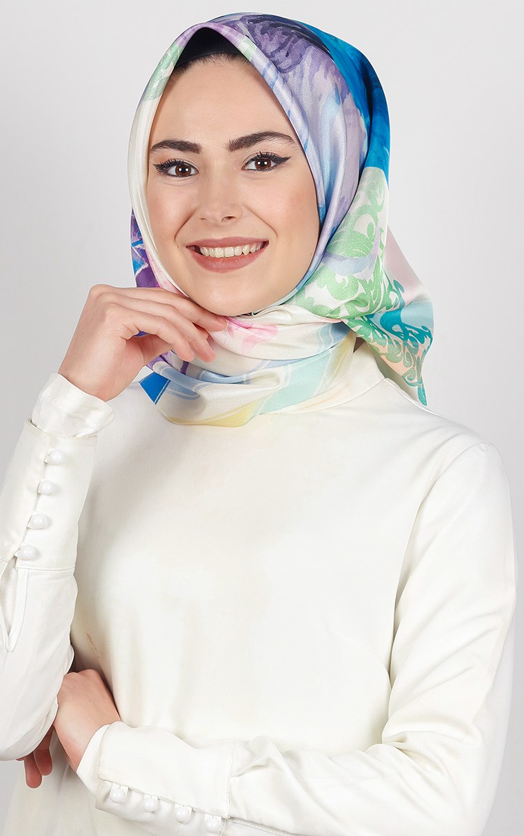 Piramit Tafta Dijital Eşarp 1924-1