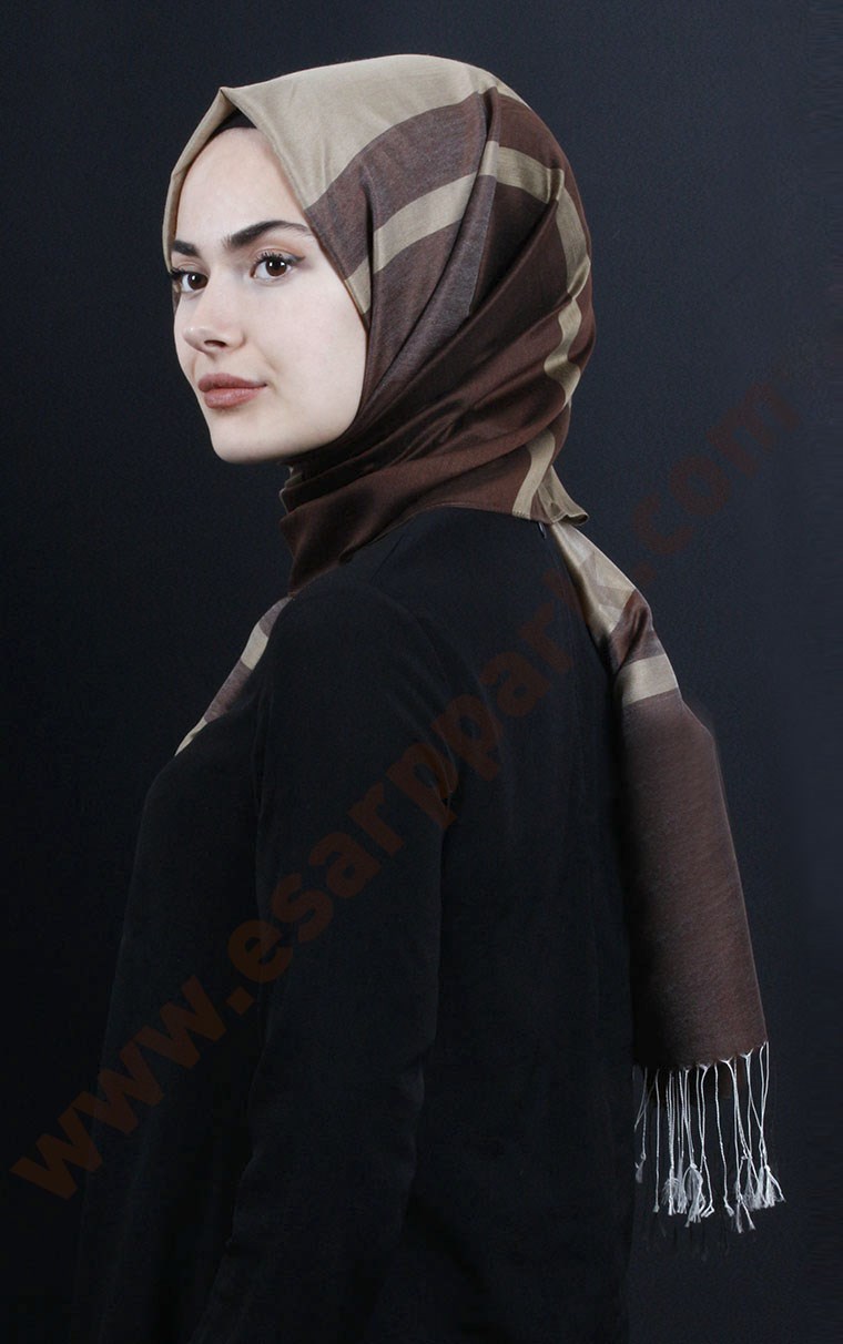 500-0012-01 ÇİFT YÖNLÜ İPEKSİ ŞAL MAVİ