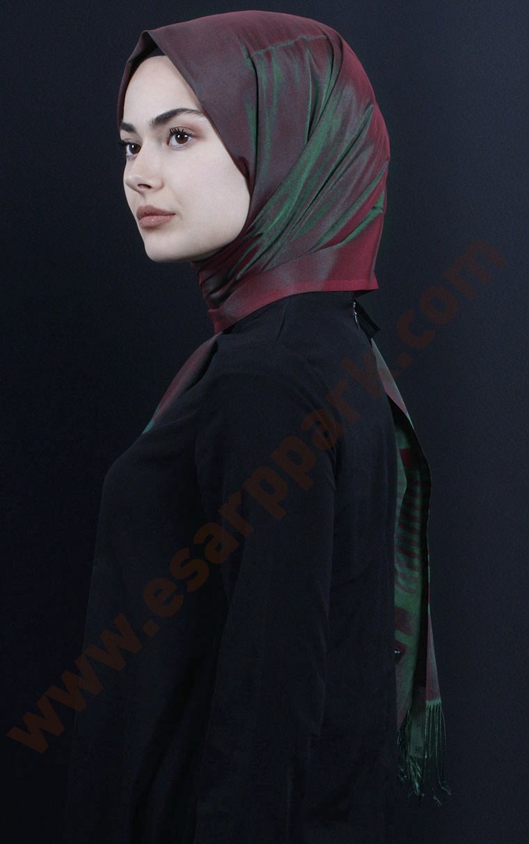 500-0013-36 ÇİFT YÖNLÜ İPEKSİ ŞAL