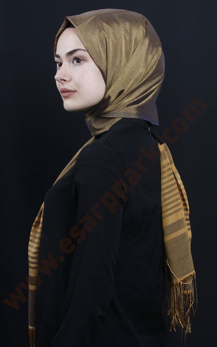 500-0013-55 ÇİFT YÖNLÜ İPEKSİ ŞAL