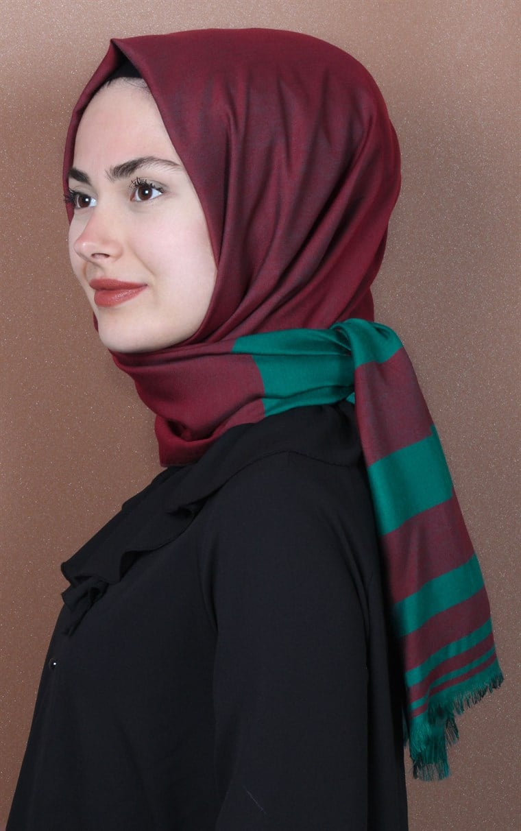 506-0002-29 EMİTASYON İPEK ŞAL TURKUAZ GRİ