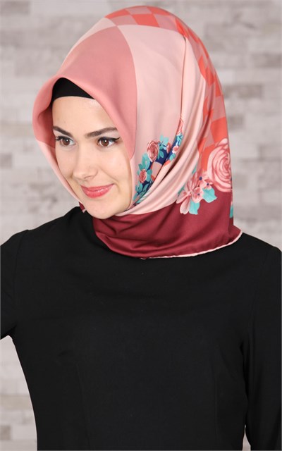 102-0033-05 U.S POLO ASSN EŞARP BORDO-PUDRA