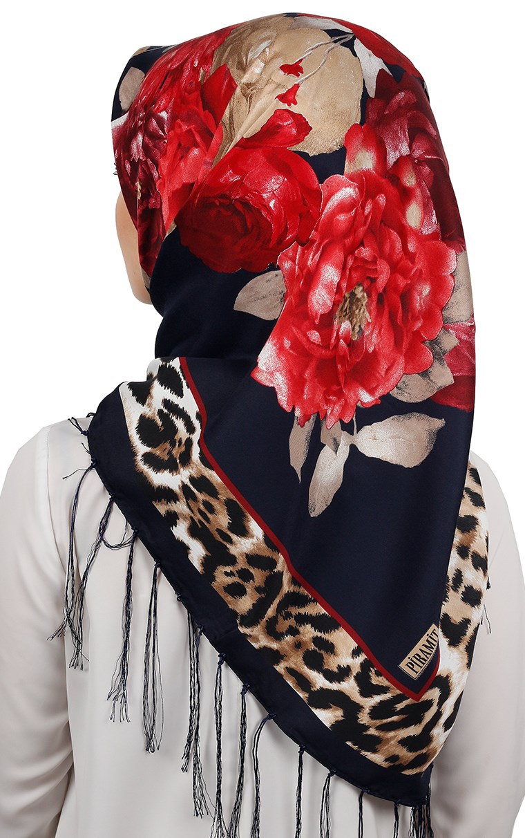 111-0013-38  PİRAMİT PÜSKÜLLÜ EŞARP