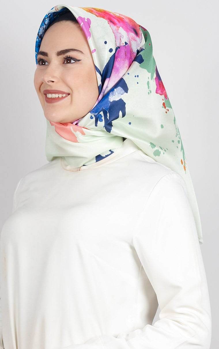 Piramit Tafta Dijital Eşarp 1921-15