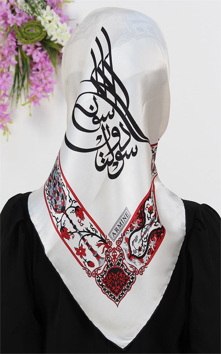 5552-13 ARMİNE İPEK EKRU SİYAH