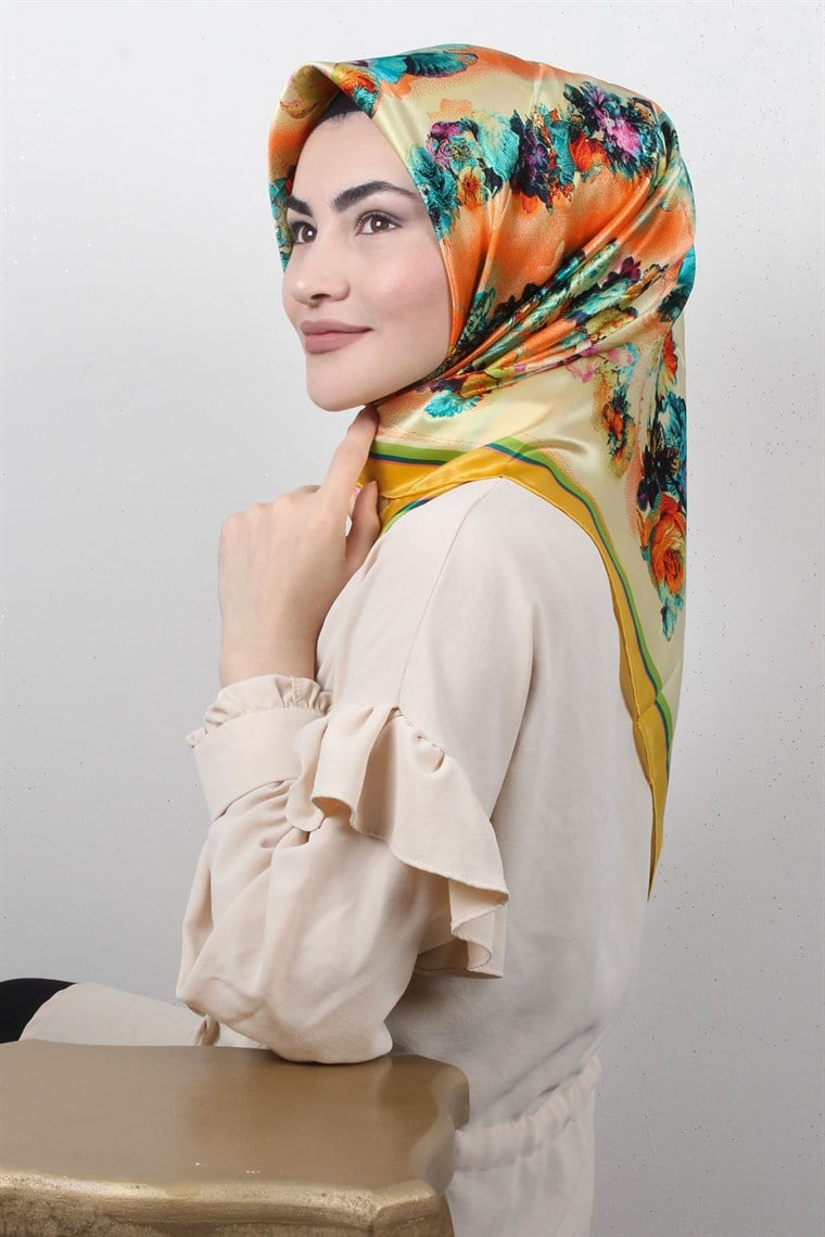 6425-16 ARMİNE İPEK EŞARP 2015 YAZ