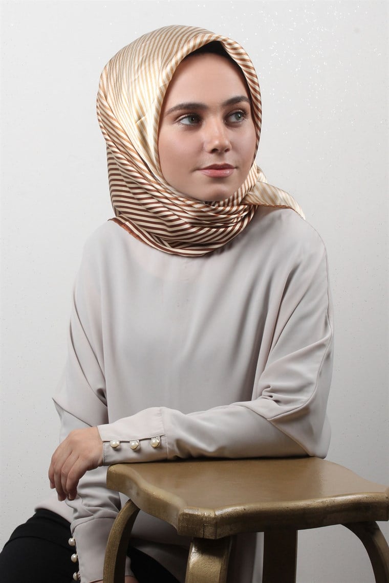 6465701-331 AKER İPEK  KAHVE EKRU