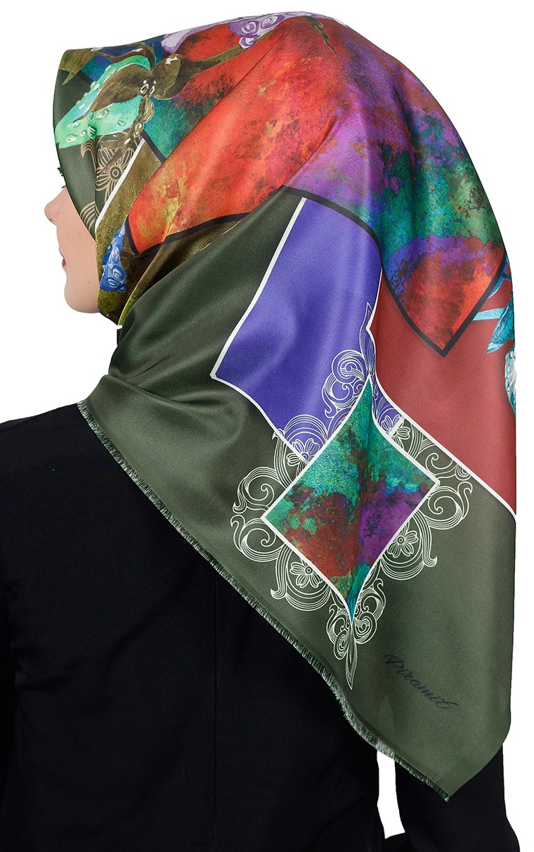 Piramit Tafta Dijital Eşarp 1918-4