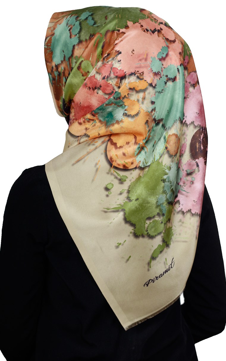 Piramit Tafta Dijital Eşarp 1900-8