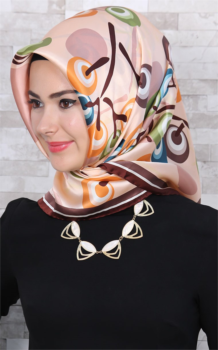 5737-06 ARMİNE İPEK KAHVE SOMON