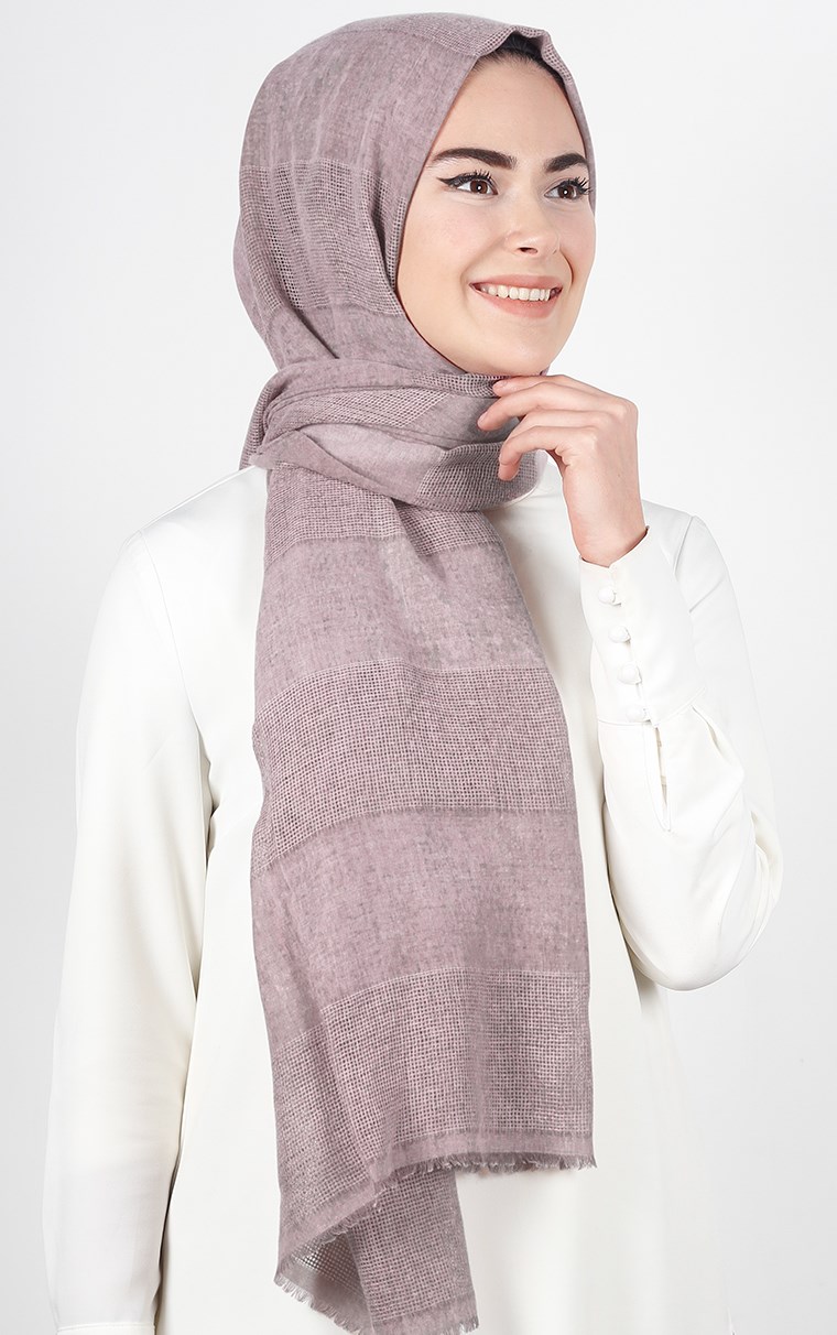 Akel İndigo Fileli Şal 140-3