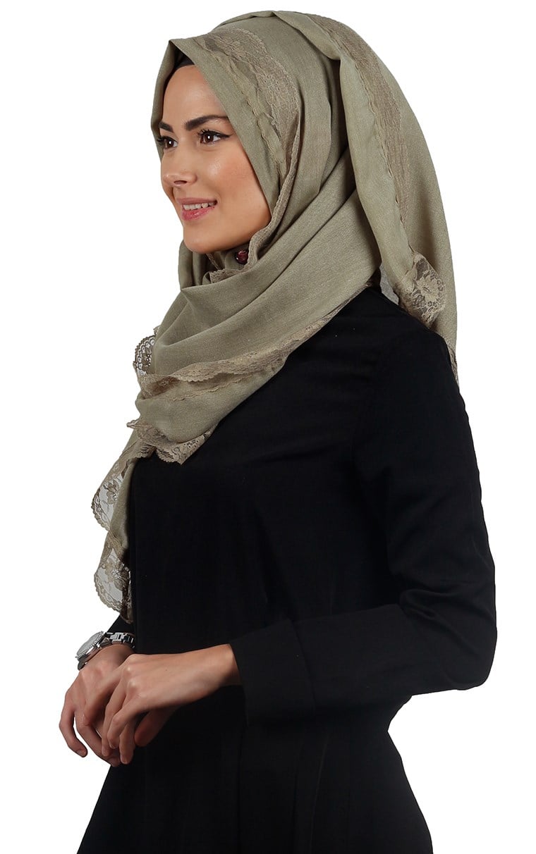 Dantelli Paşmina Şal 1243-17