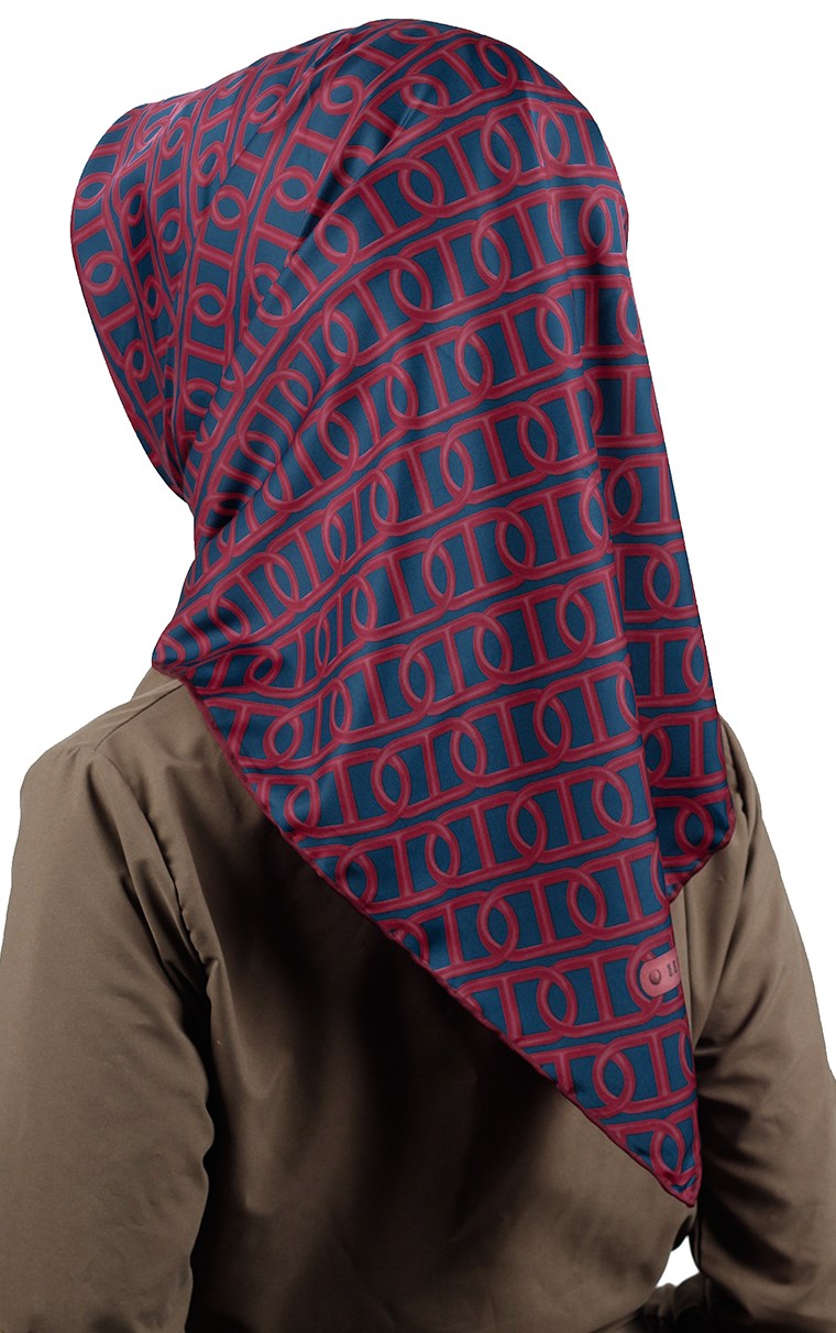 102-0027-02 U.S POLO ASSN EŞARP BORDO LACİVERT