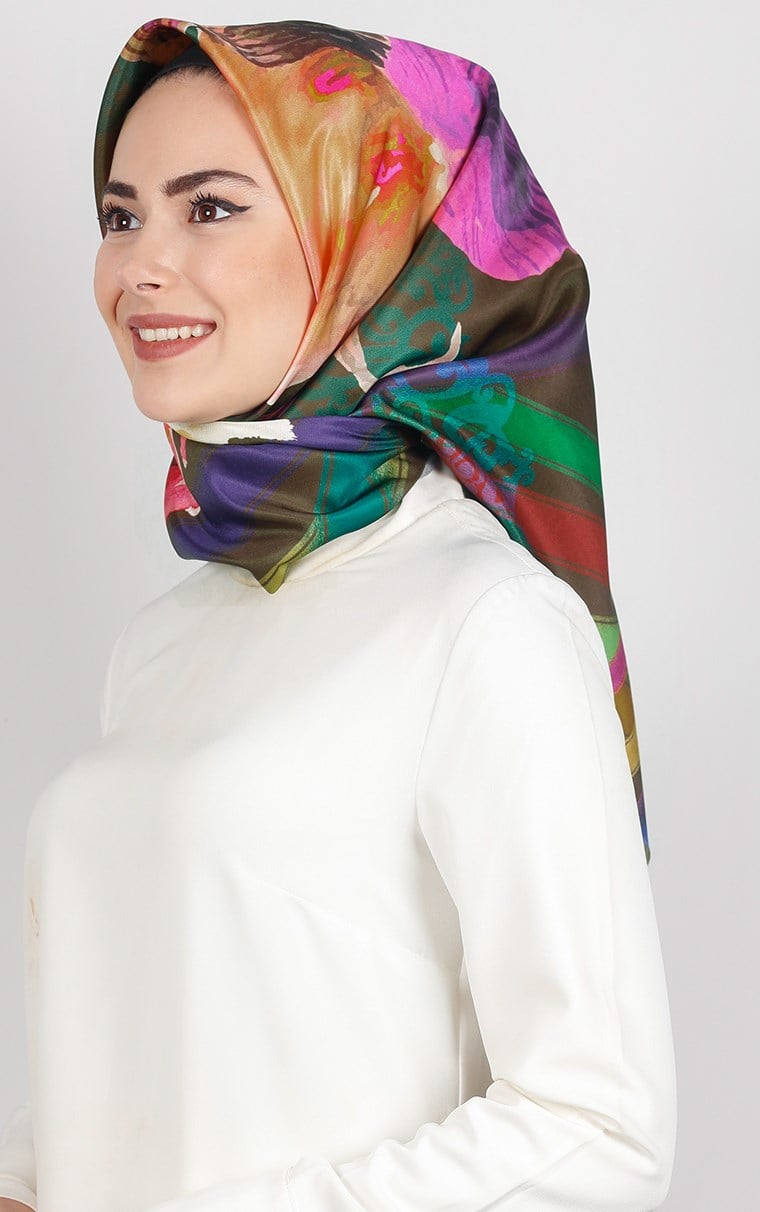 Piramit Tafta Dijital Eşarp 1924-6