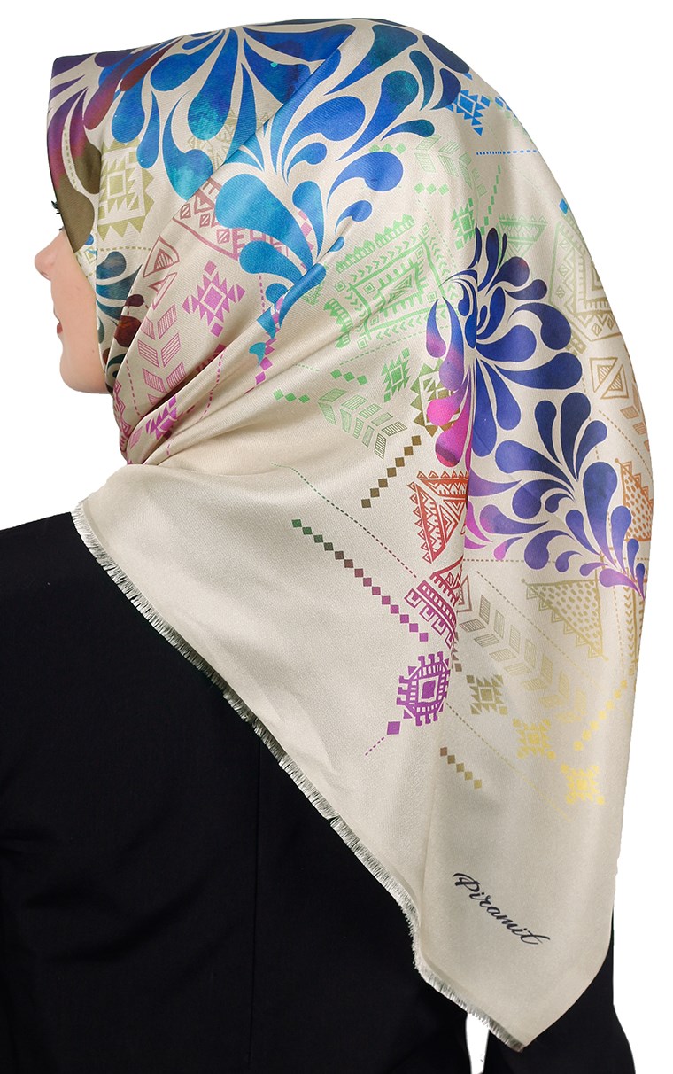 Piramit Tafta Dijital Eşarp 1915-3