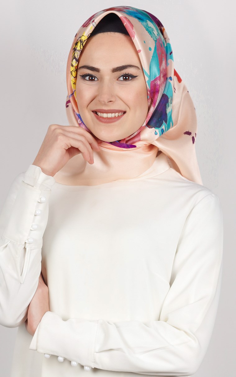 Piramit Tafta Dijital Eşarp 1921-13