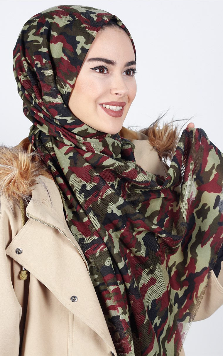 Akel Fileli Desenli Şal 180-6