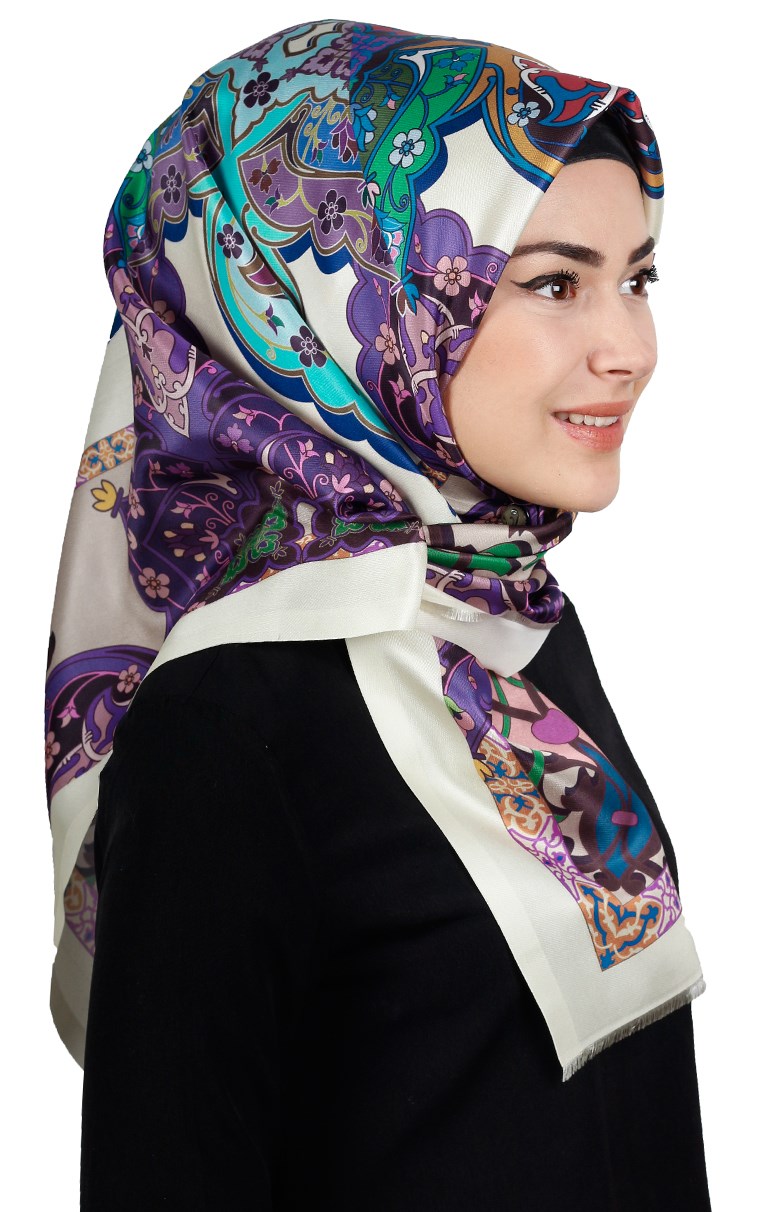 Piramit Tafta Dijital Eşarp 1910-6