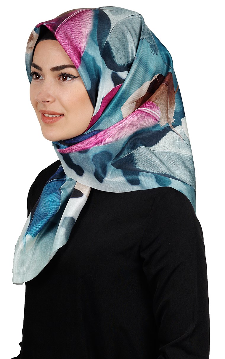 Piramit Tafta Dijital Eşarp 1911-4