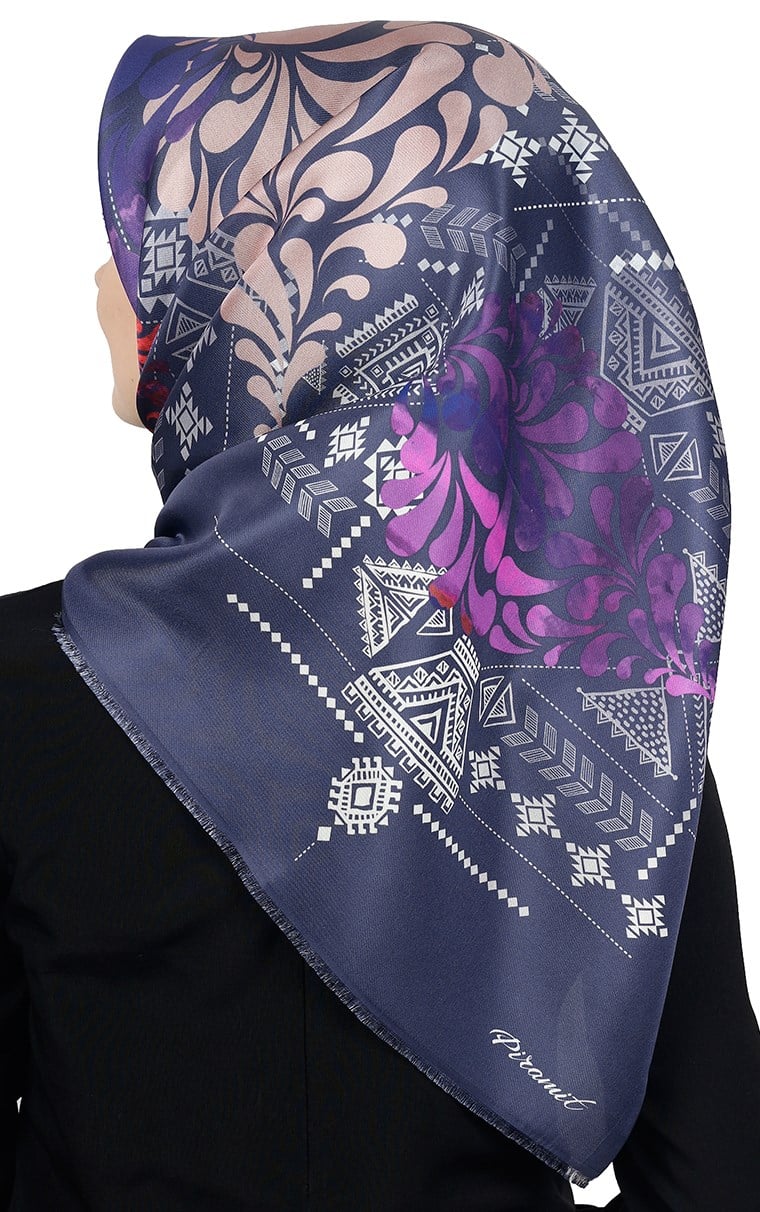 Piramit Tafta Dijital Eşarp 1915-7