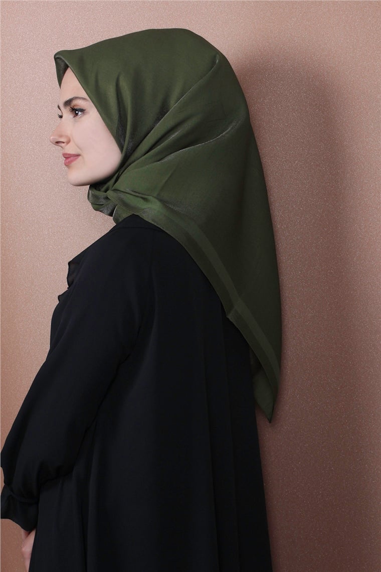 Abiye Bordürlü Eşarp 6002-10 Haki