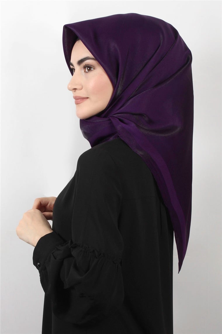 Abiye Bordürlü Eşarp 6002-21 Mor
