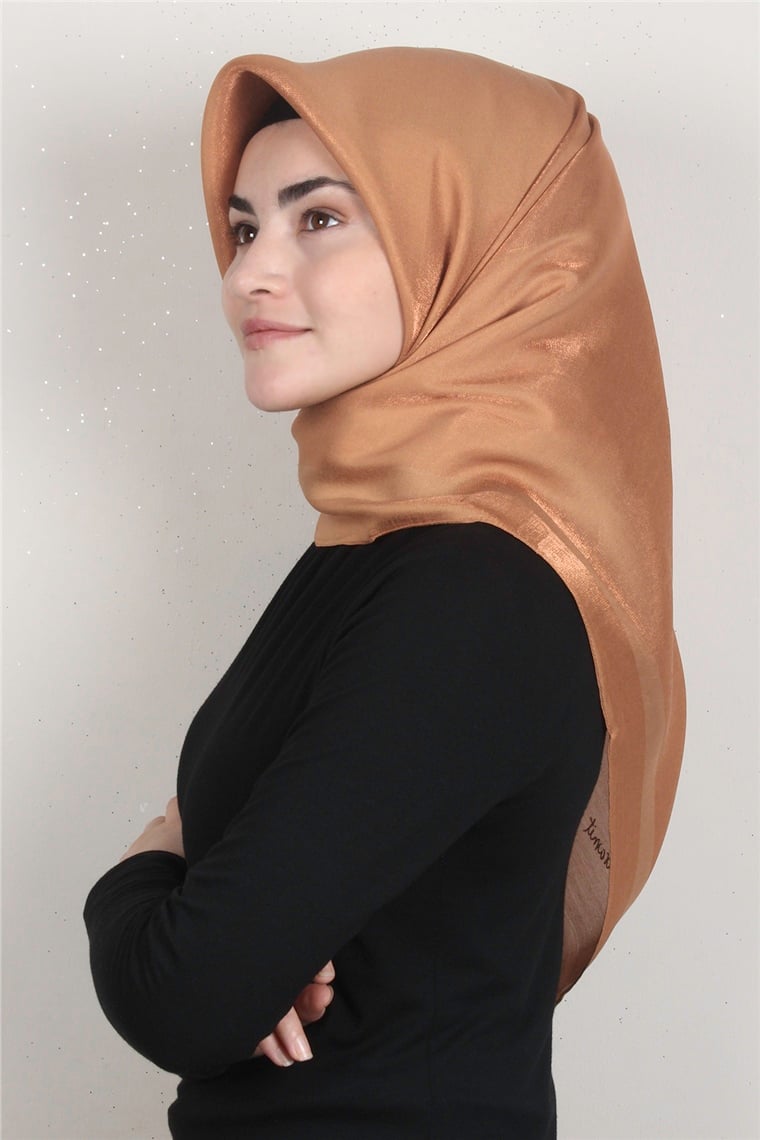 Abiye Bordürlü Eşarp 6002-28 Kavuniçi