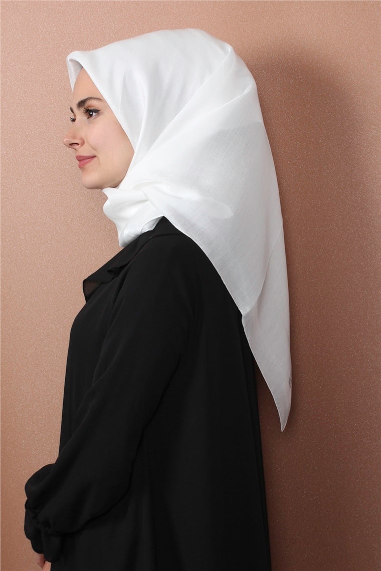 Abiye Bordürlü Eşarp 6002-4 Krem