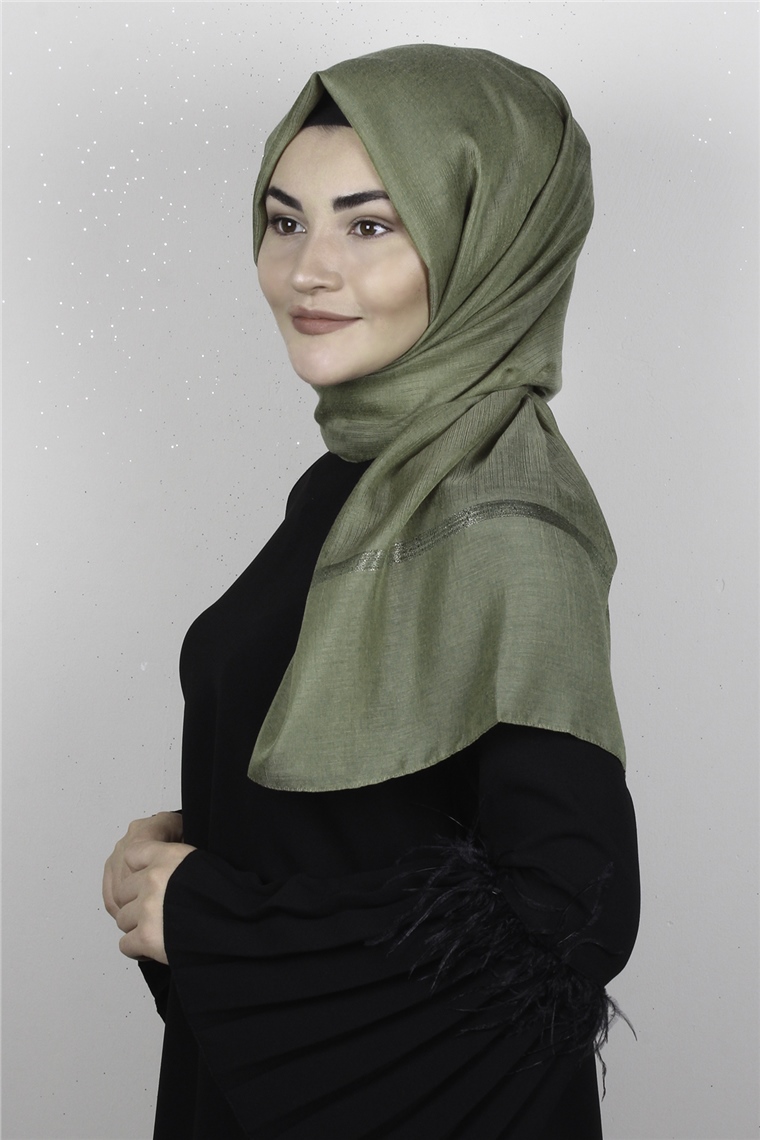 Açelya Şal 1372-10 Haki