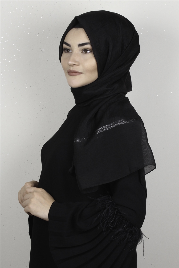 Açelya Şal 1372-2 Siyah