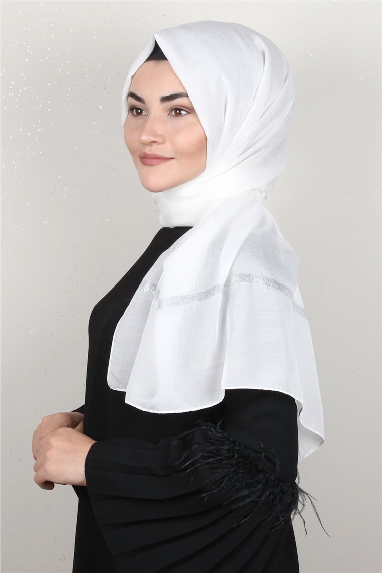 Açelya Şal 1372-20 Beyaz