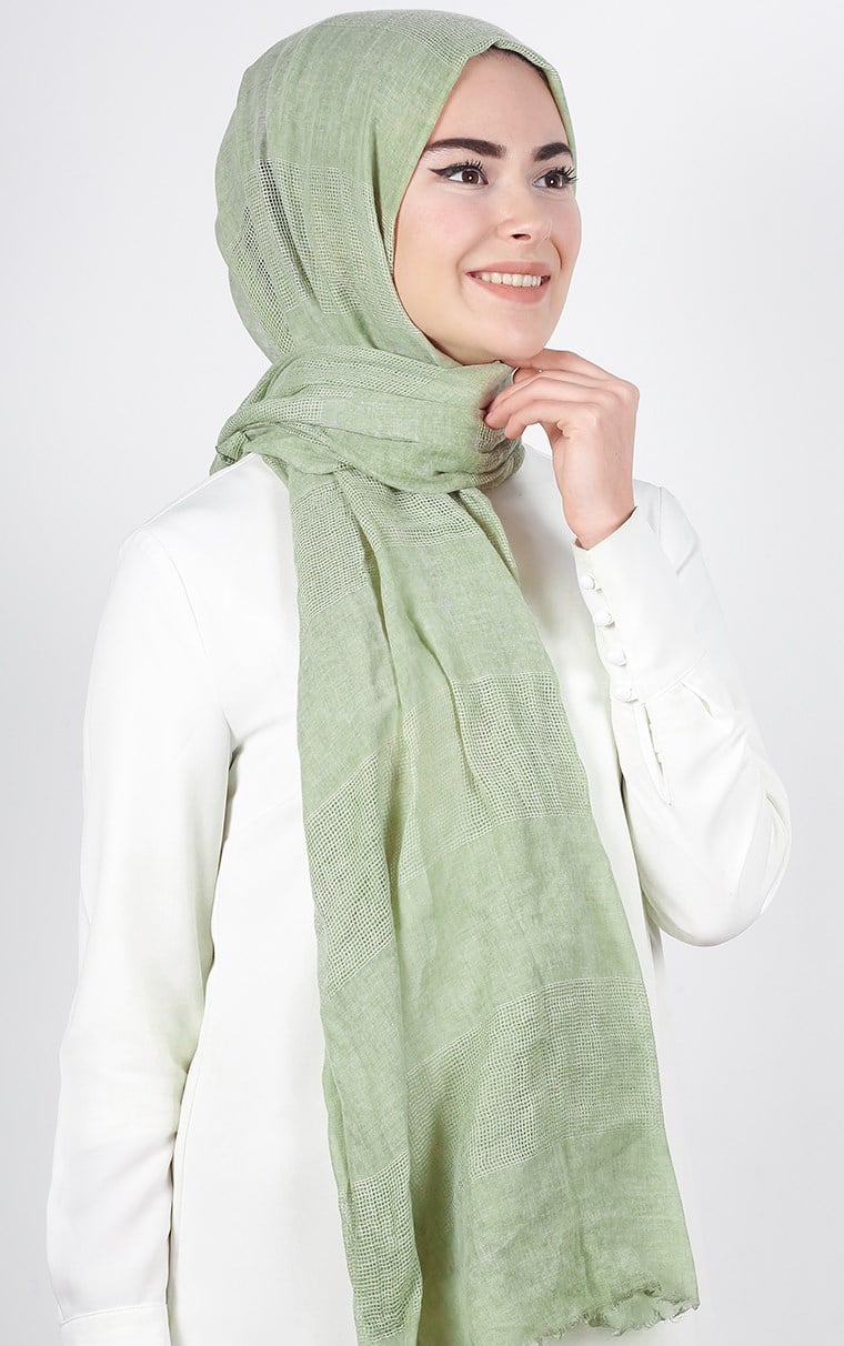 Akel İndigo Fileli Şal 140-10