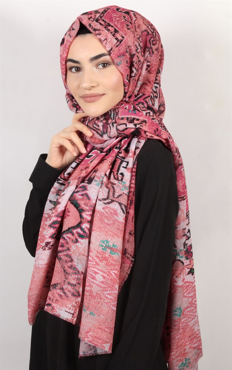 Akel Fileli Desenli Şal 181-8