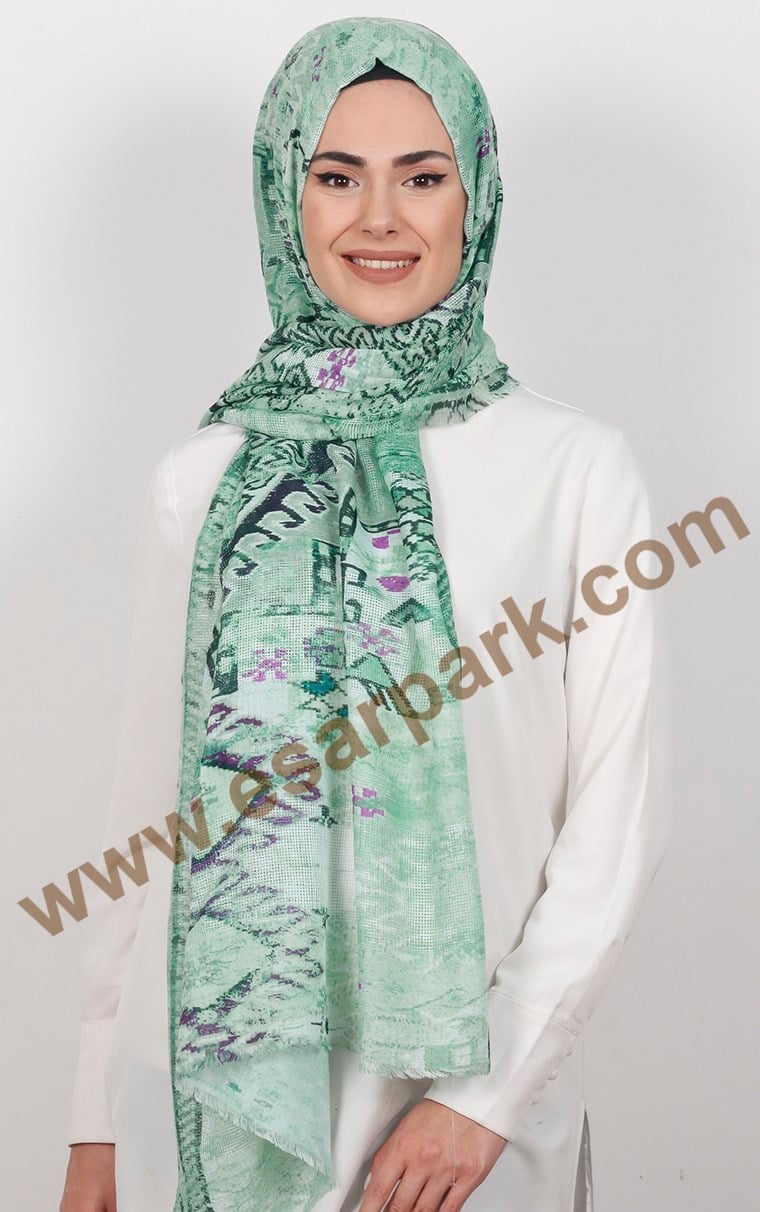 Akel Fileli Desenli Şal 153-3