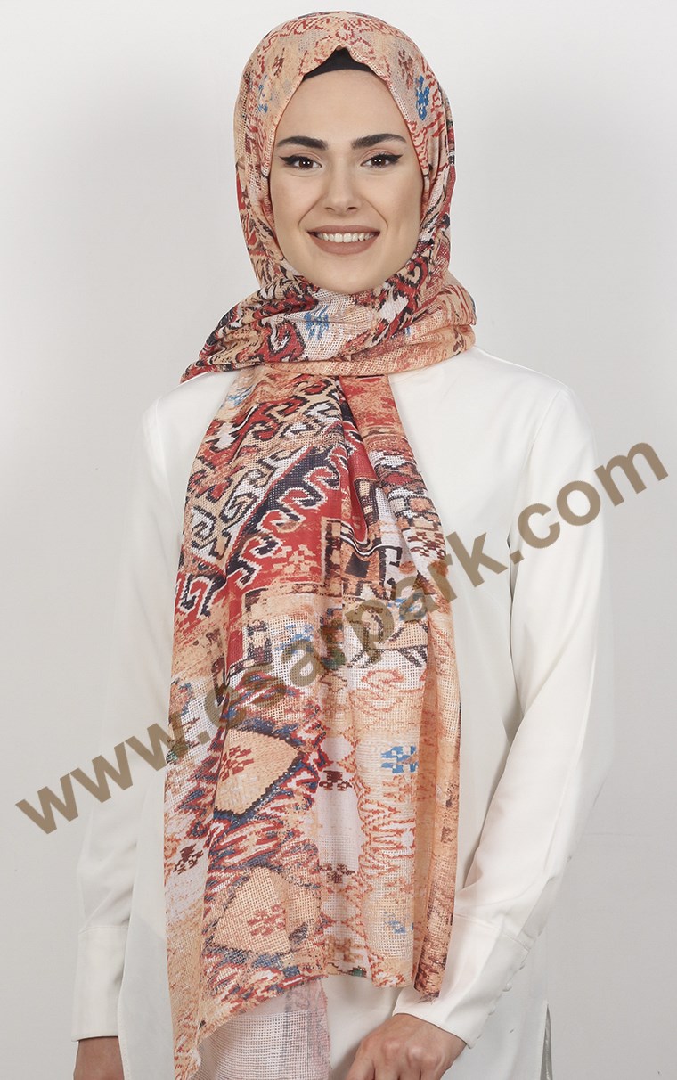 Akel Fileli Desenli Şal 153-9
